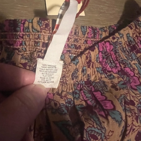 Raga by Anthropologie Jumpsuit Size XS Tassel Waist Tie Pockets Boho - Picture 7 of 8